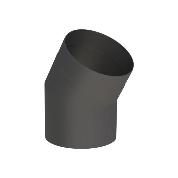 Bertrams Ofenrohrbogen 130mm 15° starr gussgrau ohne Putztür 1904122